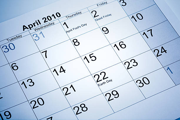 calendrier actuel avril 2010 - good friday photos et images de collection