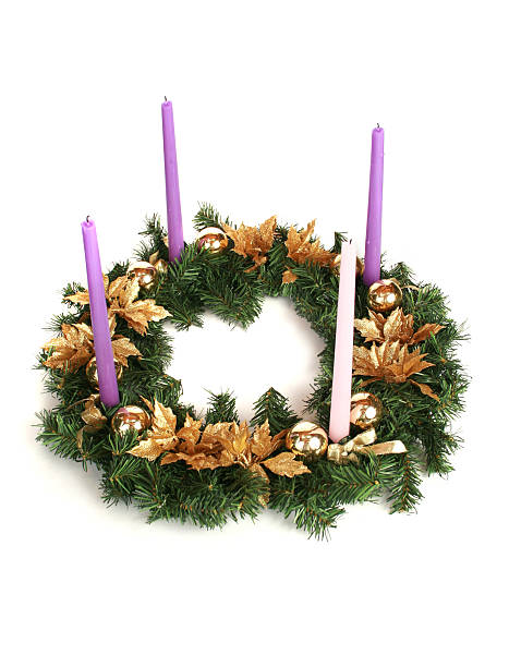 advent wreath stock photo