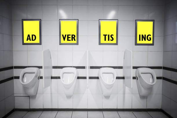 40 Empty Advertisement Frames In Public Toilet Stock Photos Pictures Royalty Free Images Istock