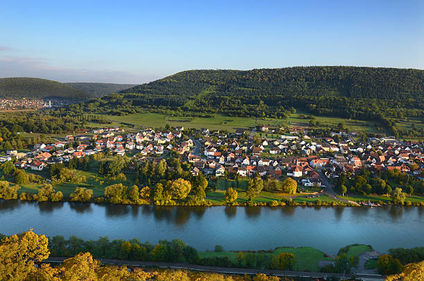 Aereal view of a germany town stock photo