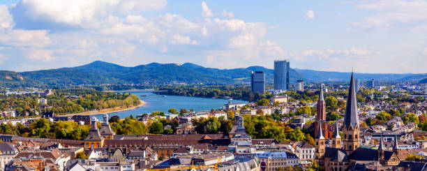 aerial of Bonn, the former capital of Germany stock photo