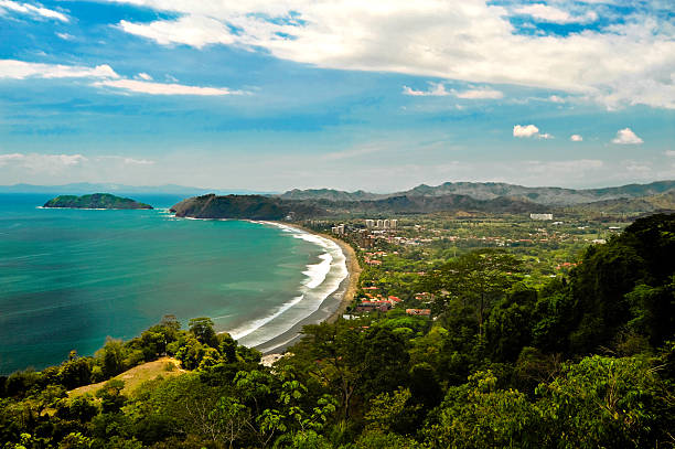 Aerial of Jaco Costa Rica stock photo