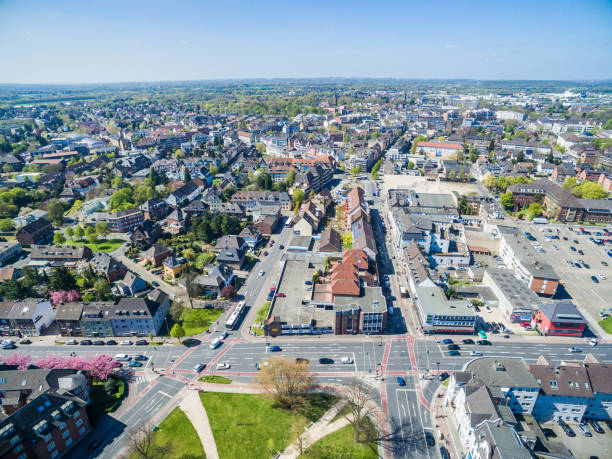 Aerial of Moers stock photo