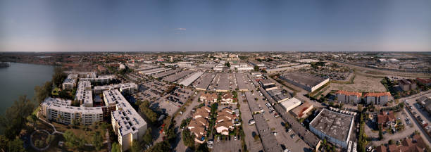 Aerial panorama Hialeah Gardens Miami FL USA stock photo