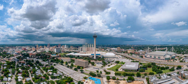 Aerial Panorama of San Antonio, Texas stock photo