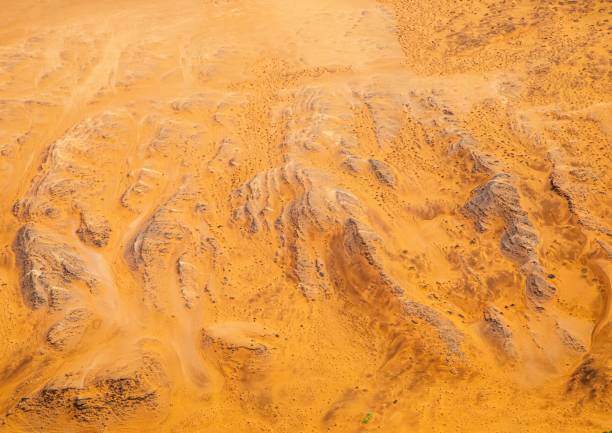 Aerial picture of the landscape of the Namib Desert in western Namibia stock photo
