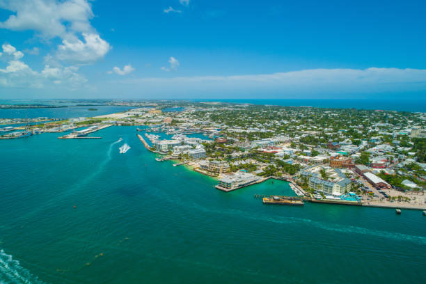 Aerial scenic Key West Florida photo stock photo