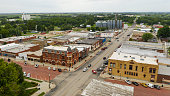 istock Aerial View Main Street Intersection Small Town Hiawatha Kansas 1296034138