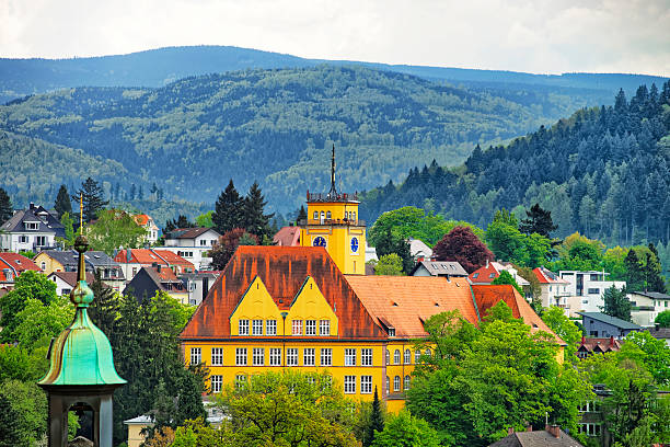 Aerial view of Baden-Baden city and the hills Aerial view of Baden-Baden city and the hills. Baden-Baden is a spa town. It is situated in Baden-Wurttemberg in Germany. baden baden stock pictures, royalty-free photos & images