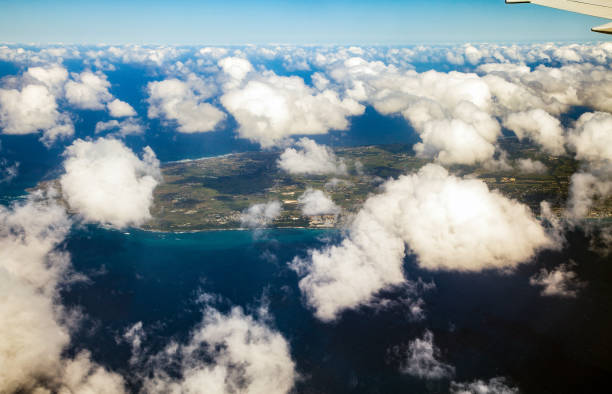 Aerial View of Barbados stock photo