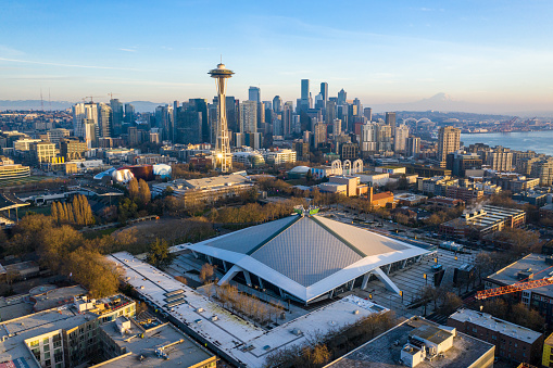 Climate Pledge Arena is home to the NHL team the Seattle Kraken.