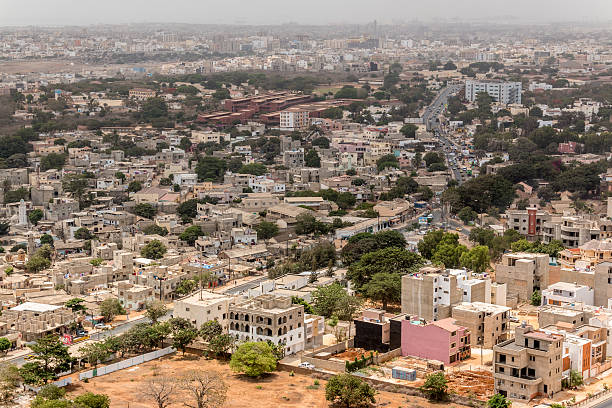 Aerial view of Dakar stock photo