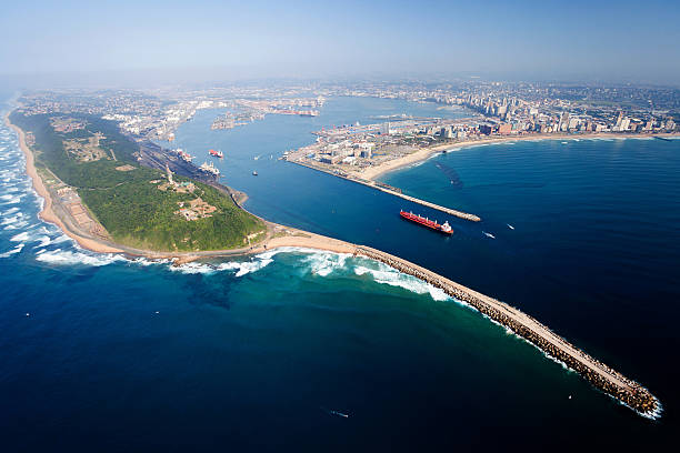 aerial view of Durban, south africa "overall aerial view of Durban, south africa" durban stock pictures, royalty-free photos & images