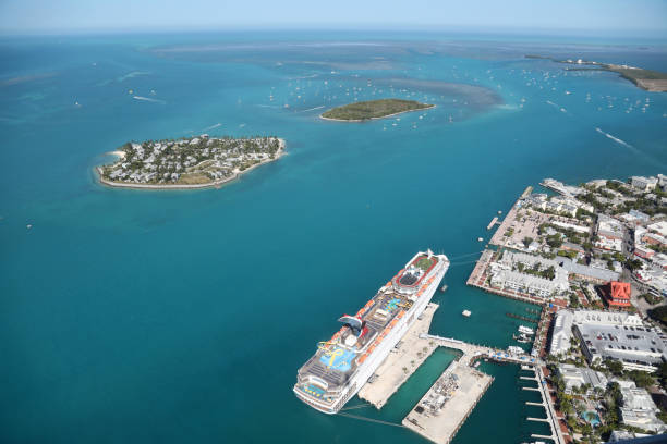Aerial View of Key West stock photo