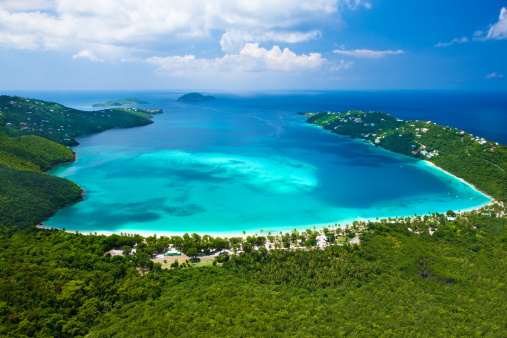 Aerial View Of Magens Bay Saint Thomas Us Virgin Islands Stock Photo ...