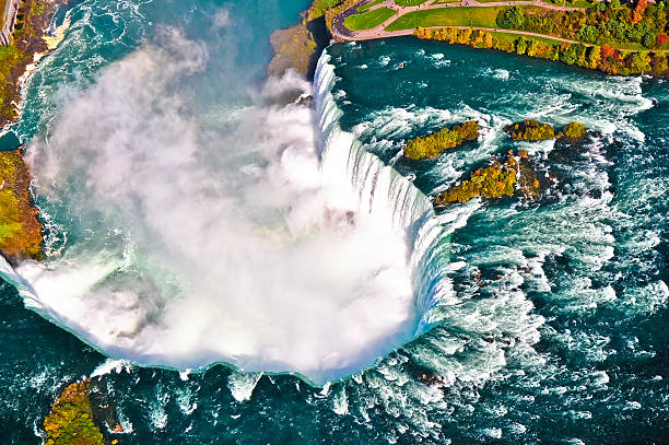 Aerial view of Niagara waterfall Aerial view of Niagara waterfall niagara falls stock pictures, royalty-free photos & images