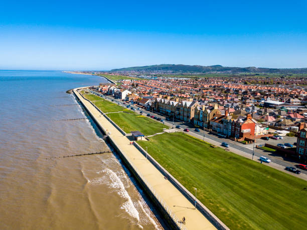 Aerial view of Rhyl in Wales - UK stock photo