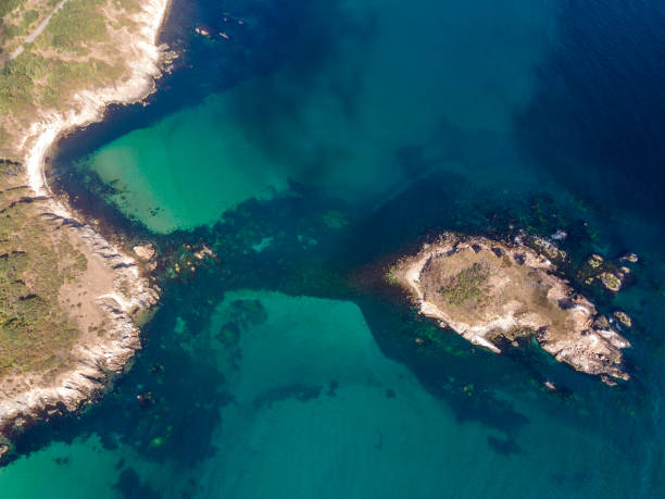 保加利亞阿庫蒂諾地區蛇島的鳥瞰圖。 - snake island 個照片及圖片檔