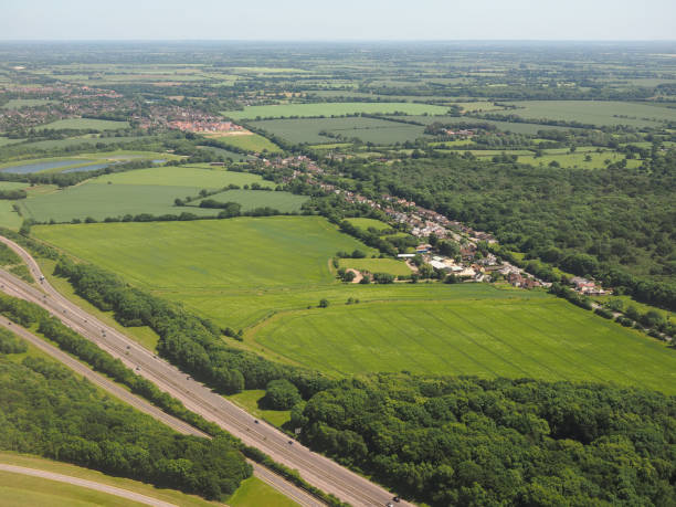 flygfoto över takeley - hatfield bildbanksfoton och bilder
