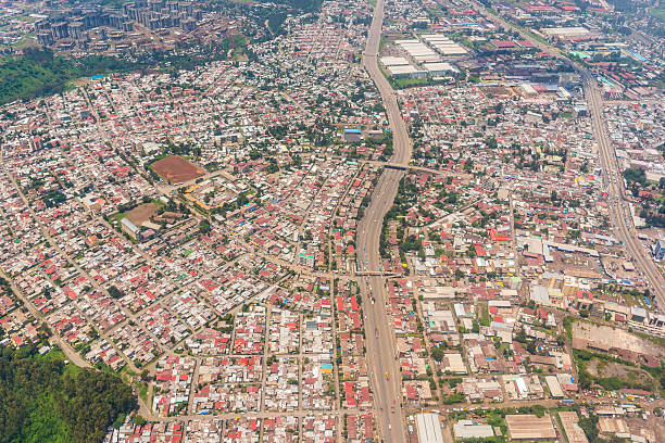 Aerial view of the Addis Ababa stock photo