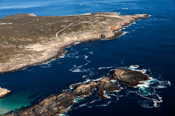 Aerial View Sea in Australia stock photo