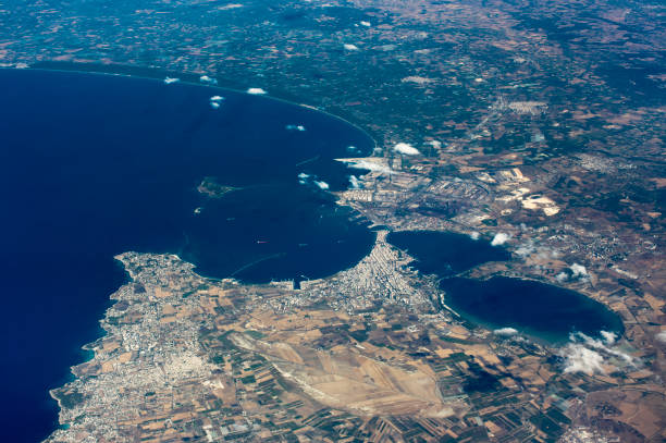 Aerial View Taranto City stock photo