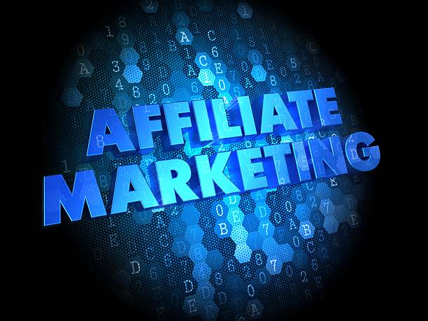 affiliate marketing concept on digital background picture