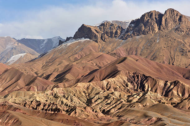 Afghanistan colourful mountains stock photo