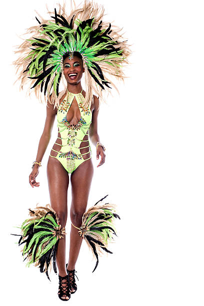African carnival over white stock photo