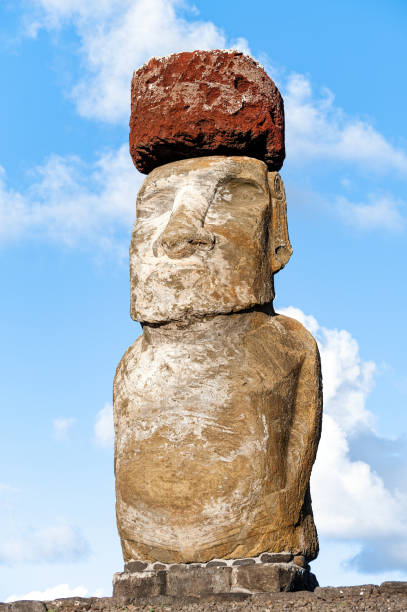 Ahu Tongariki, Easter Island stock photo