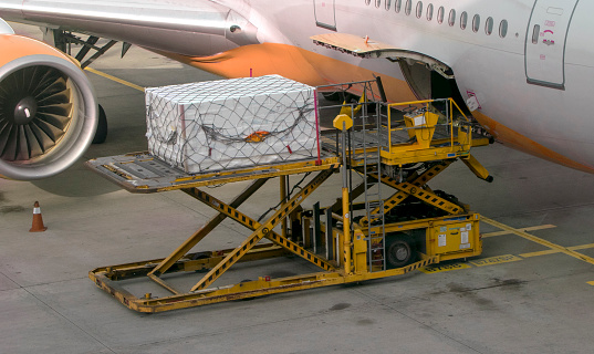 May 28, 2019.
Incheon International Airport carries air cargo on the passenger plane.