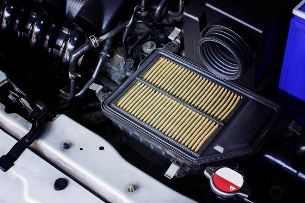 Air filter in a car. stock photo
