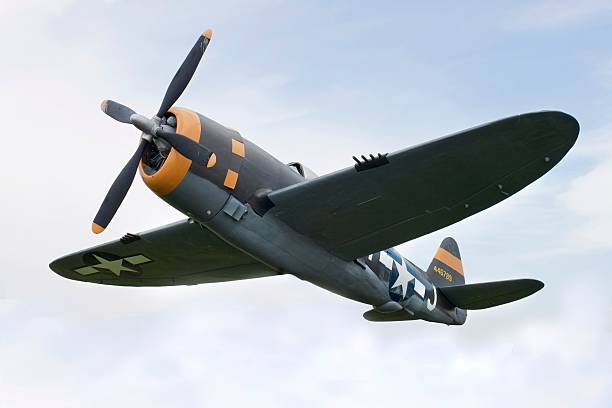 Airplane P-47 Thunderbolt from World War II stock photo