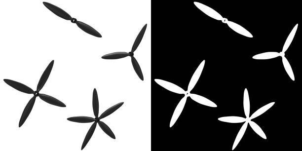 Airplane propellers stock photo