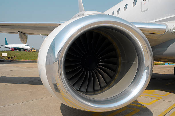 airplane turbine stock photo