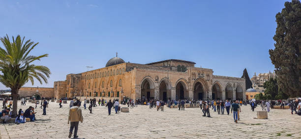 Al-Aqsa Mosque compound in Jerusalem stock photo