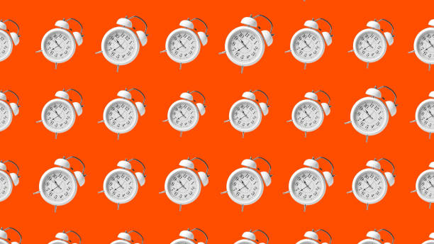 Alarm CLocks Pattern Background stock photo