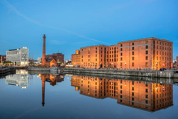 Albert Dock in Liverpool Looking across Canning Dock to Albert Dock river mersey liverpool stock pictures, royalty-free photos & images