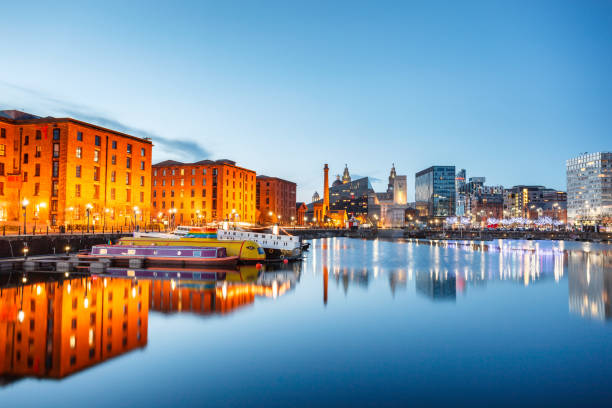 Albert Dock Liverpool Albert Dock at waterfront In Liverpool, England. merseyside stock pictures, royalty-free photos & images