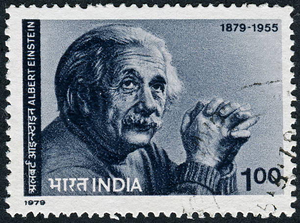 Albert Einstein Stamp "Richmond, Virginia, USA - June 18th, 2012: Cancelled Stamp From India Commemorating Albert Einstein. Einstein Was A Theoretical Physicist Known Best For His Theory Of Relativity." albert einstein stock pictures, royalty-free photos & images