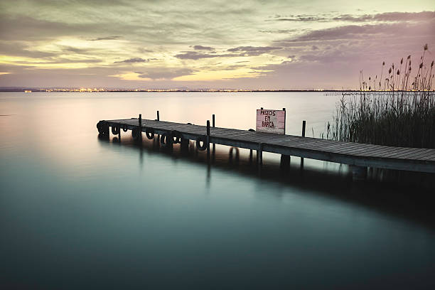 Albufera lake from Valencia Spain wetlands in mediterranean Albufera lake from Valencia Spain wetlands in mediterranean albufera stock pictures, royalty-free photos & images