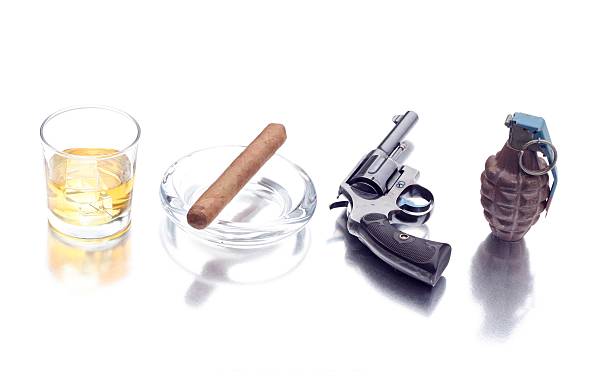 alcohol, tobacco, firearms and explosives stock photo