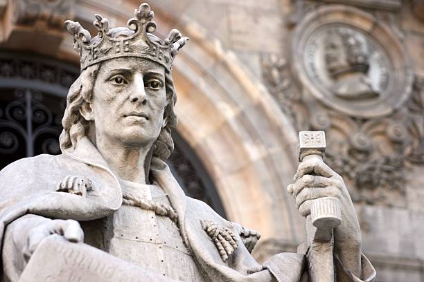 Alfonso X, the wise king stock photo