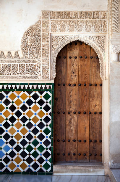 Alhambra door detail stock photo
