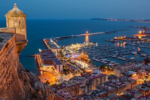 Alicante at night Alicante at night. alicante province stock pictures, royalty-free photos & images