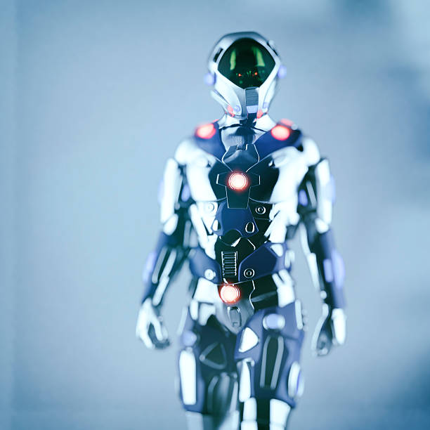 Alien cyborg astronaut Alien cyborg astronaut. armored clothing stock pictures, royalty-free photos & images