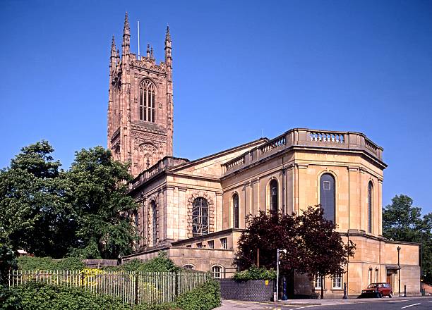 All Saints Cathedral, Derby, England. stock photo