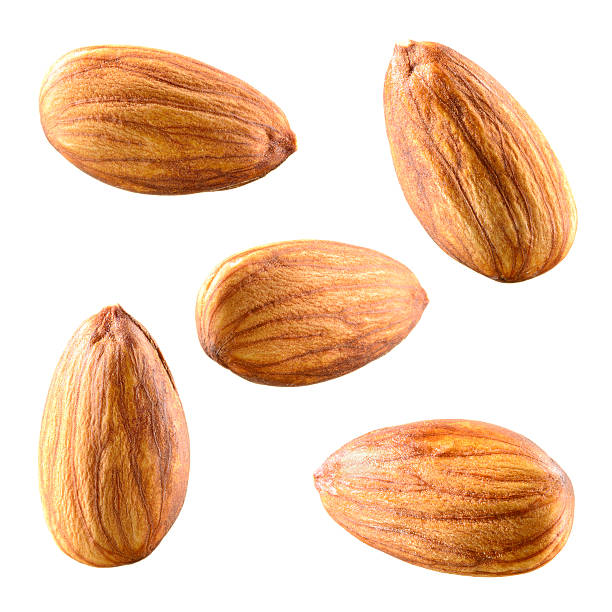 Almonds isolated on white background. Collection. Almonds isolated on white background. Collection. almond photos stock pictures, royalty-free photos & images