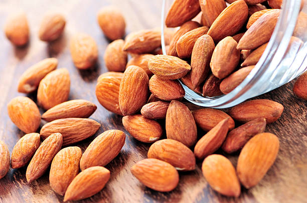 Almonds stock photo