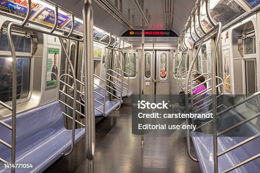 Almost empty subway car